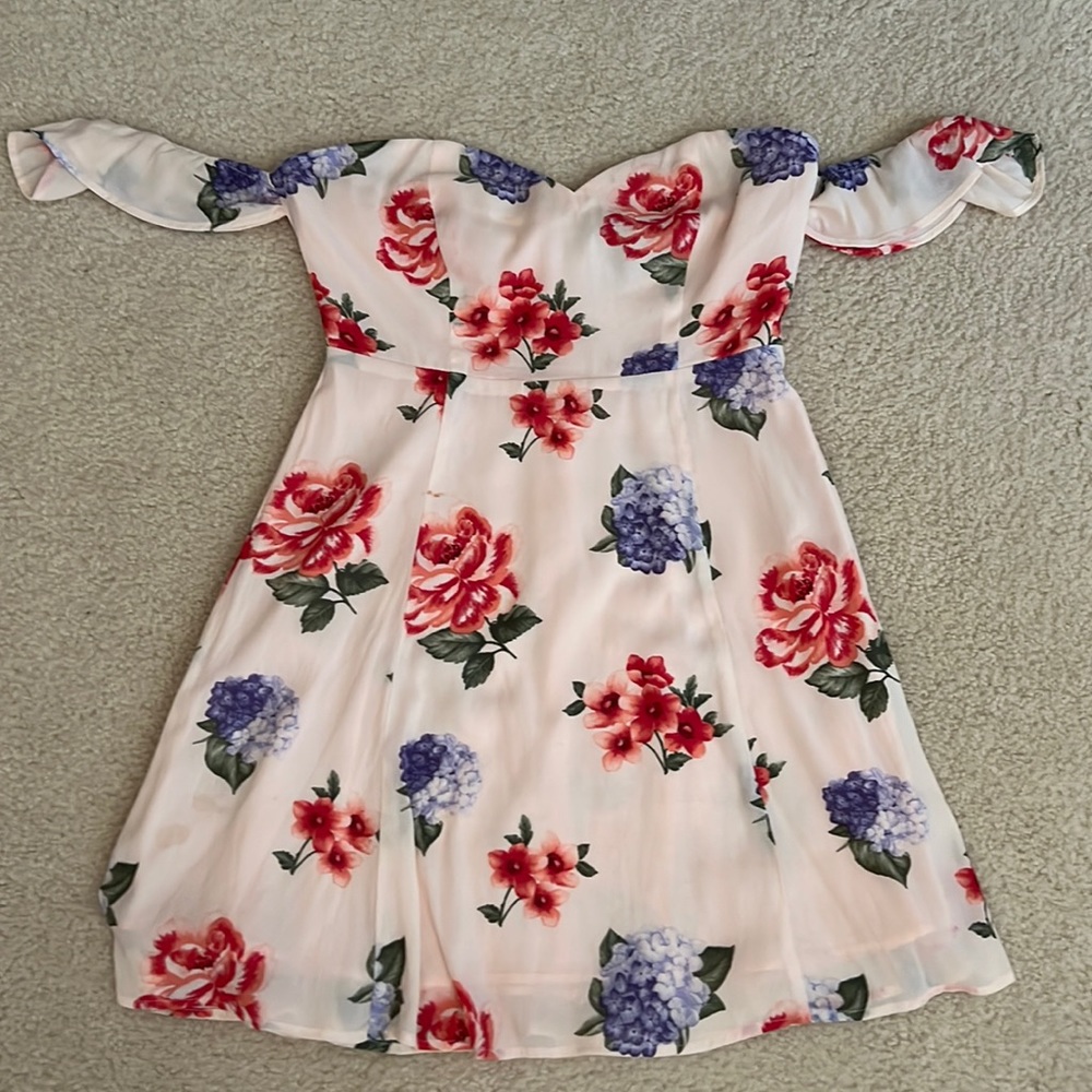 Floral off shoulder dress